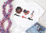 Peace Love Music - Dye Sub Heat Transfer Sheet