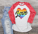 Love Rainbow Heart - Dye Sub Heat Transfer Sheet