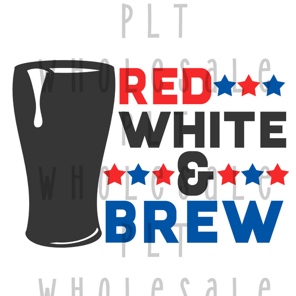Red White and Brew - Dye Sub Heat Transfer Sheet