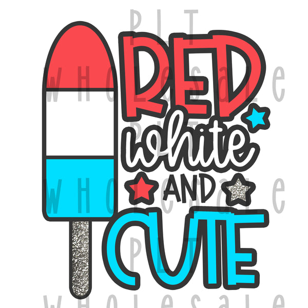 Red White and Cute - Dye Sub Heat Transfer Sheet
