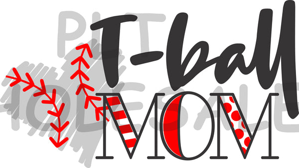 T-Ball Mom - Dye Sub Heat Transfer Sheet