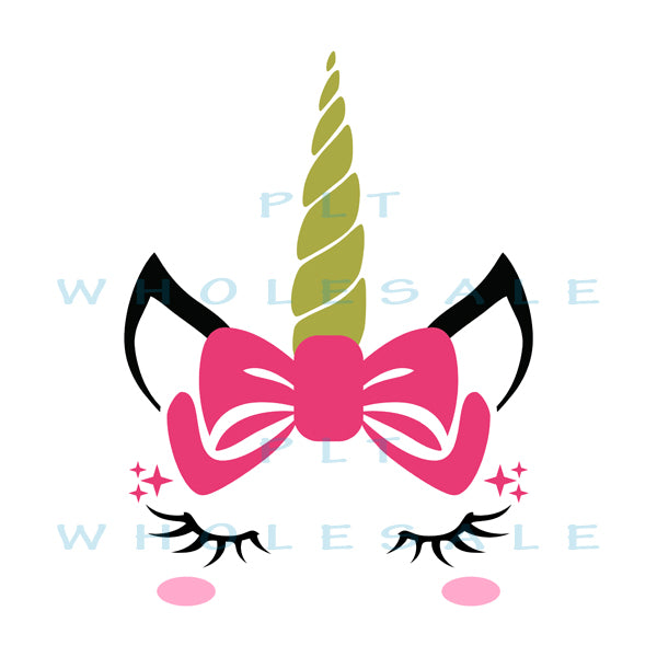 Unicorn Pink Bow - Dye Sub Heat Transfer Sheet